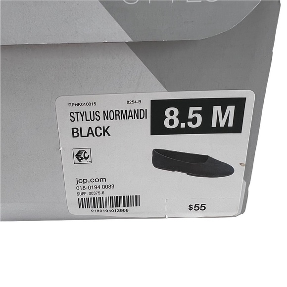 NWT Stylus Black Normandie Slip On Ballet Flats Size 8.5 Women’s - Picture 7 of 7
